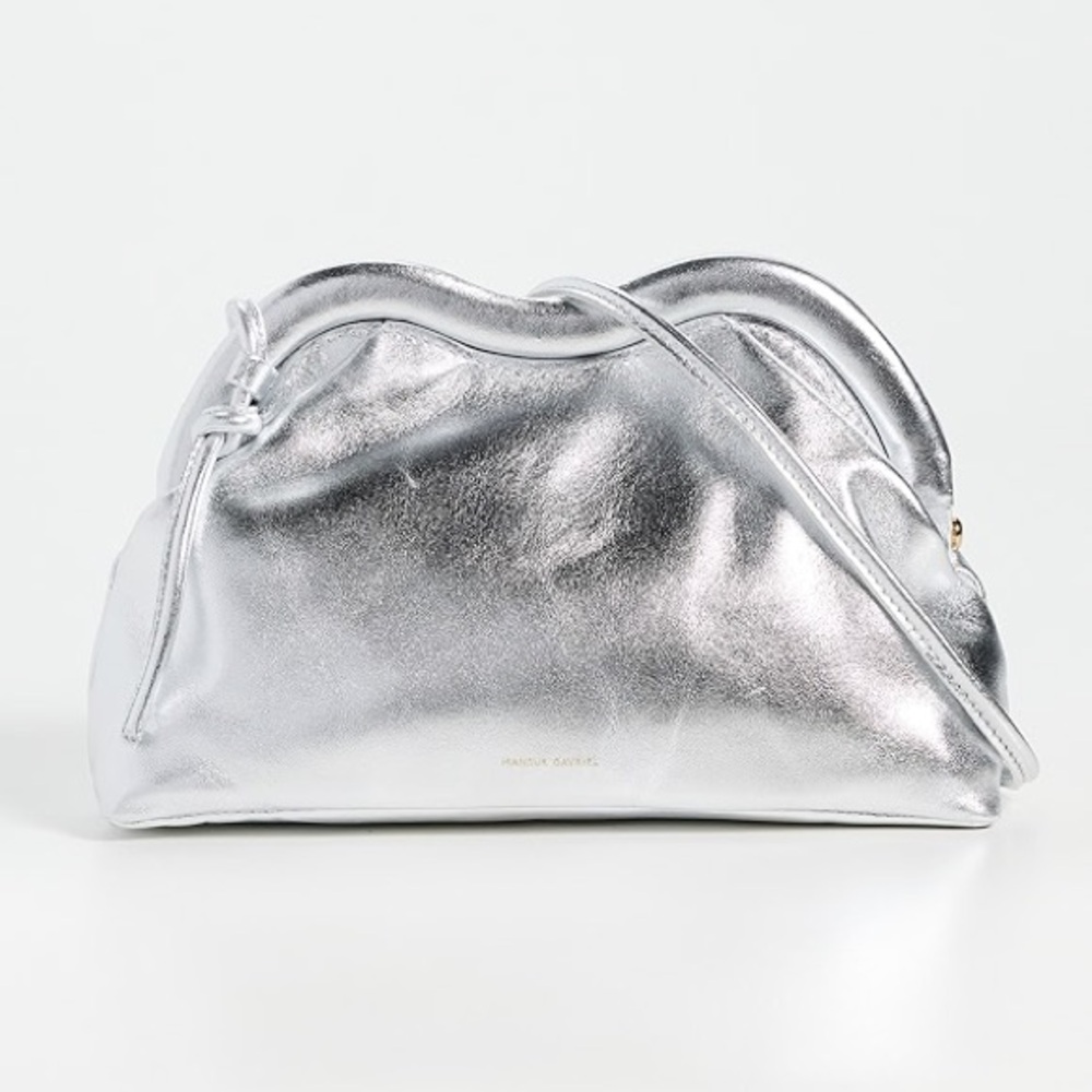 Mansur Gavriel Metallic Silver Cloud Shoulder Bag